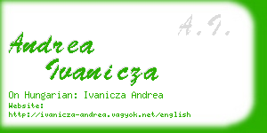 andrea ivanicza business card